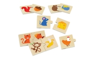 VIGA Drewniane Puzzle Nakarm Zwierzątko Co jedzą Zwierzęta Układanka