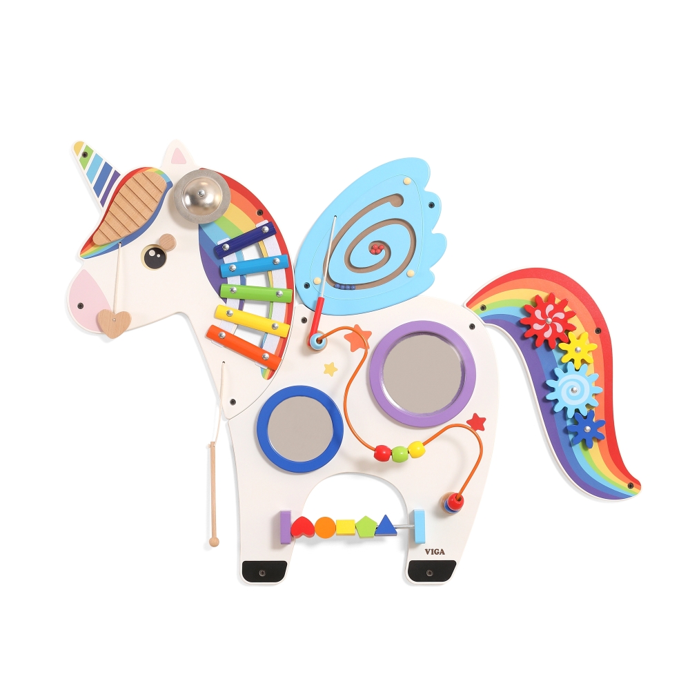 Medinė sensorinė lenta VIGA Unicorn FSC Montessori sertifikuota-Žaislai, Lavinamieji žaislai, Veiklos centrai-e-vaikas