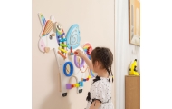 VIGA Drewniana Tablica Sensoryczna Manipulacyjna Jednorożec Certyfikat FSC Montessori