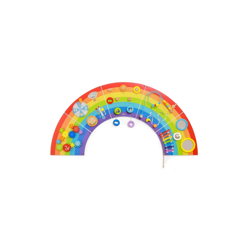 VIGA Wooden Sensory-Manipulation Board EDU Rainbow FSC Certificate