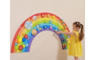 VIGA Wooden Sensory-Manipulation Board EDU Rainbow FSC Certificate