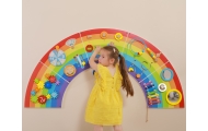 VIGA Wooden Sensory-Manipulation Board EDU Rainbow FSC Certificate