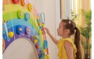 VIGA Wooden Sensory-Manipulation Board EDU Rainbow FSC Certificate