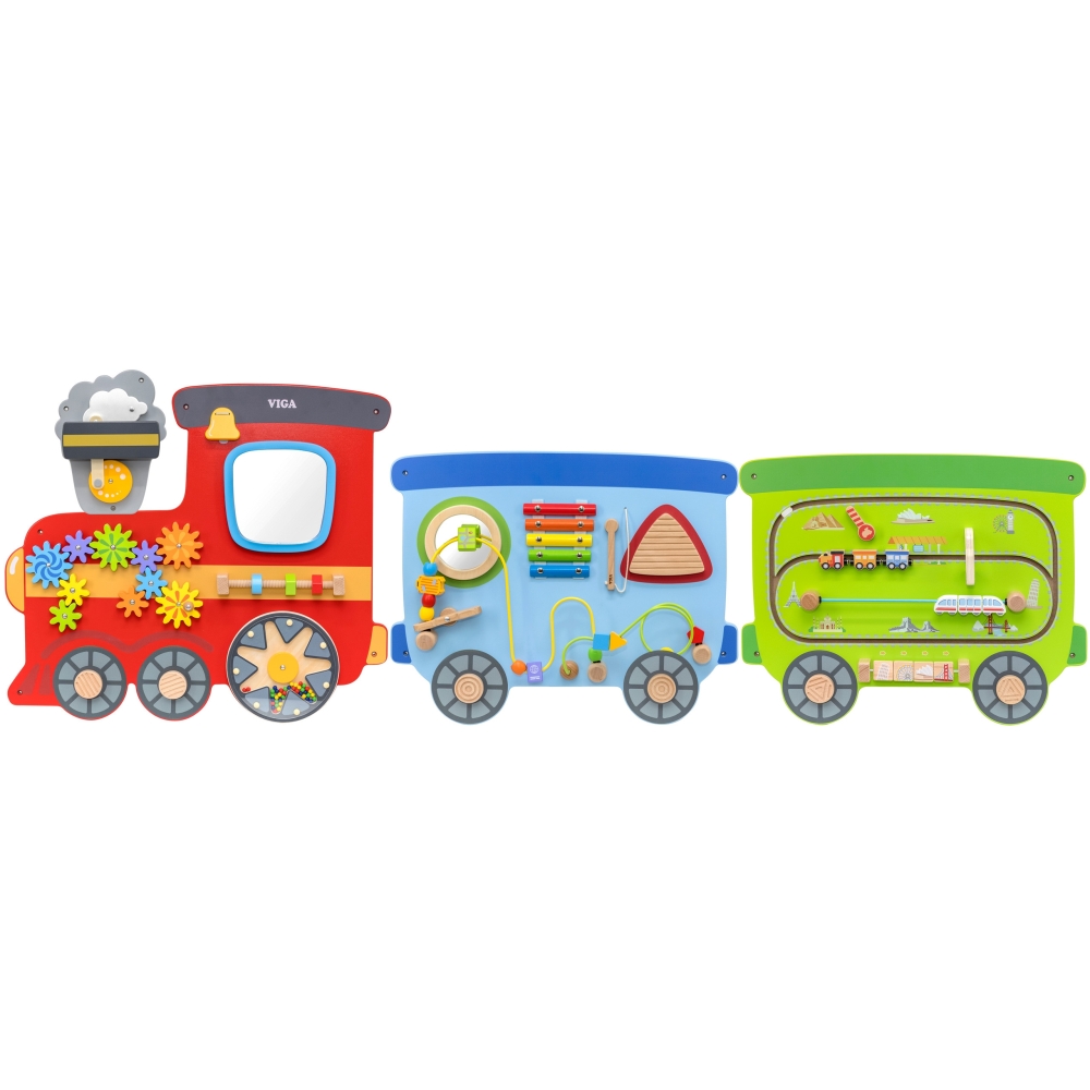 Medinė sensorinė-edukacinė lenta VIGA EDU Train