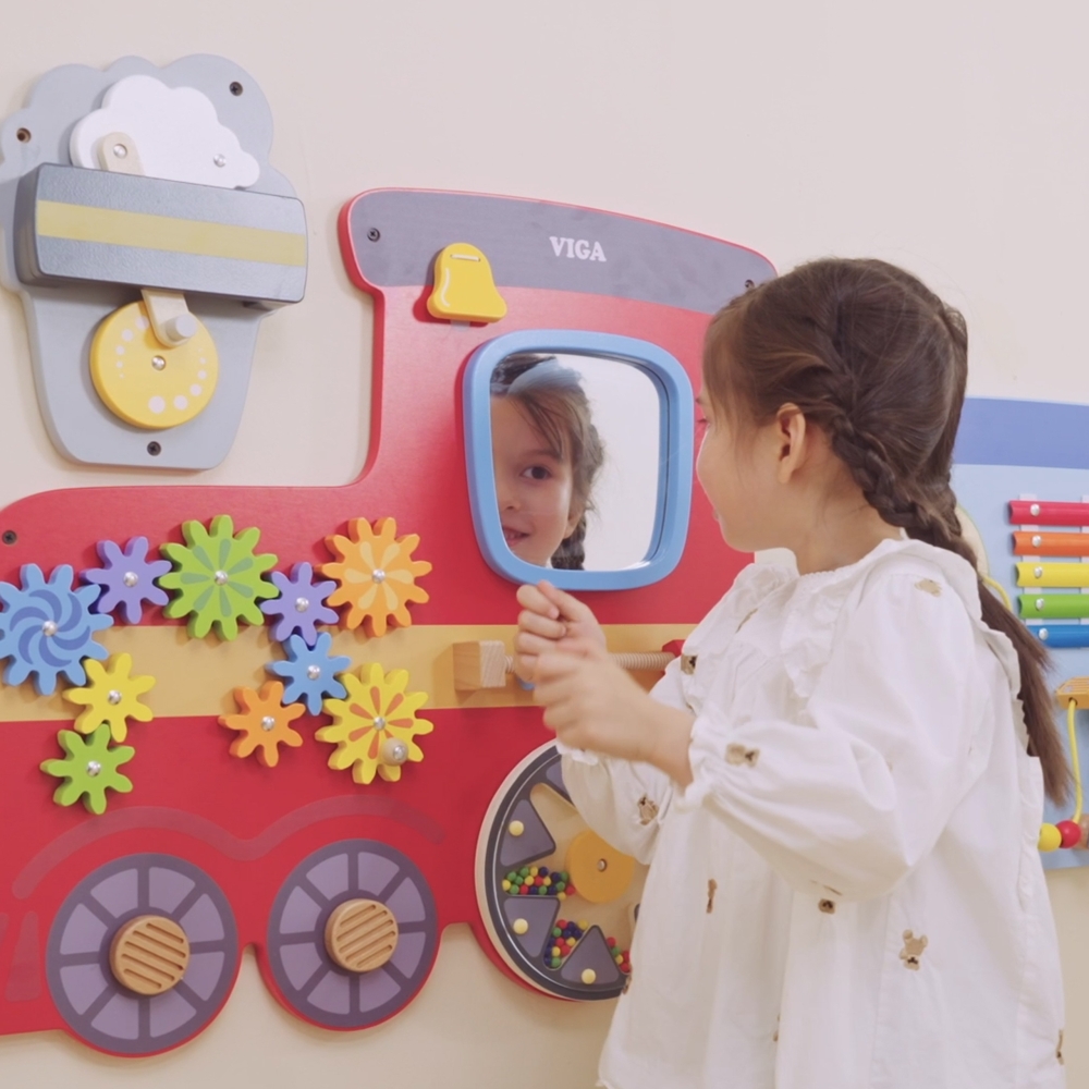 Medinė sensorinė-edukacinė lenta VIGA EDU Train
