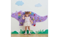 VIGA Drewniana Tablica Sensoryczna-Manipulacyjna EDU Triceratops