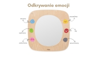 Medinė sieninė lenta VIGA su veidrodžiu ir emocijomis