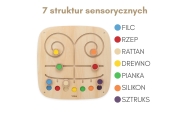 Medinė sensorinė lenta VIGA labirintas Touch and Match