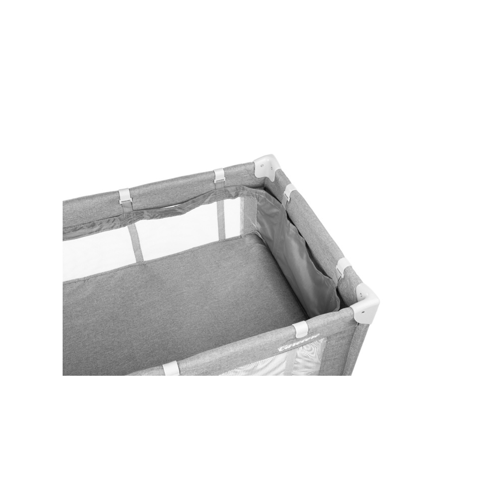 Kelioninė lovytė-maniežas Caretero BASIC PLUS, Grey-Miegui, Maniežai-e-vaikas