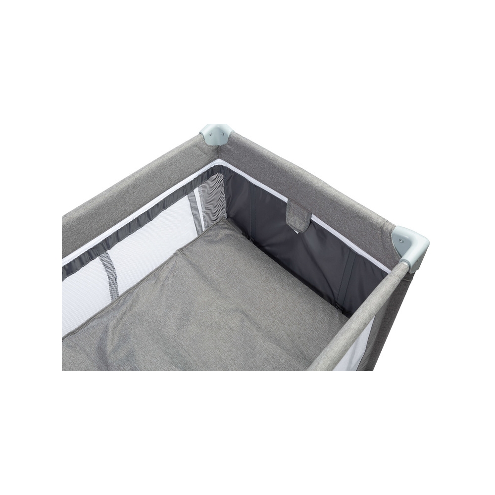 Kelioninė lovytė-maniežas Caretero BASIC PLUS, Grey-Miegui, Maniežai-e-vaikas