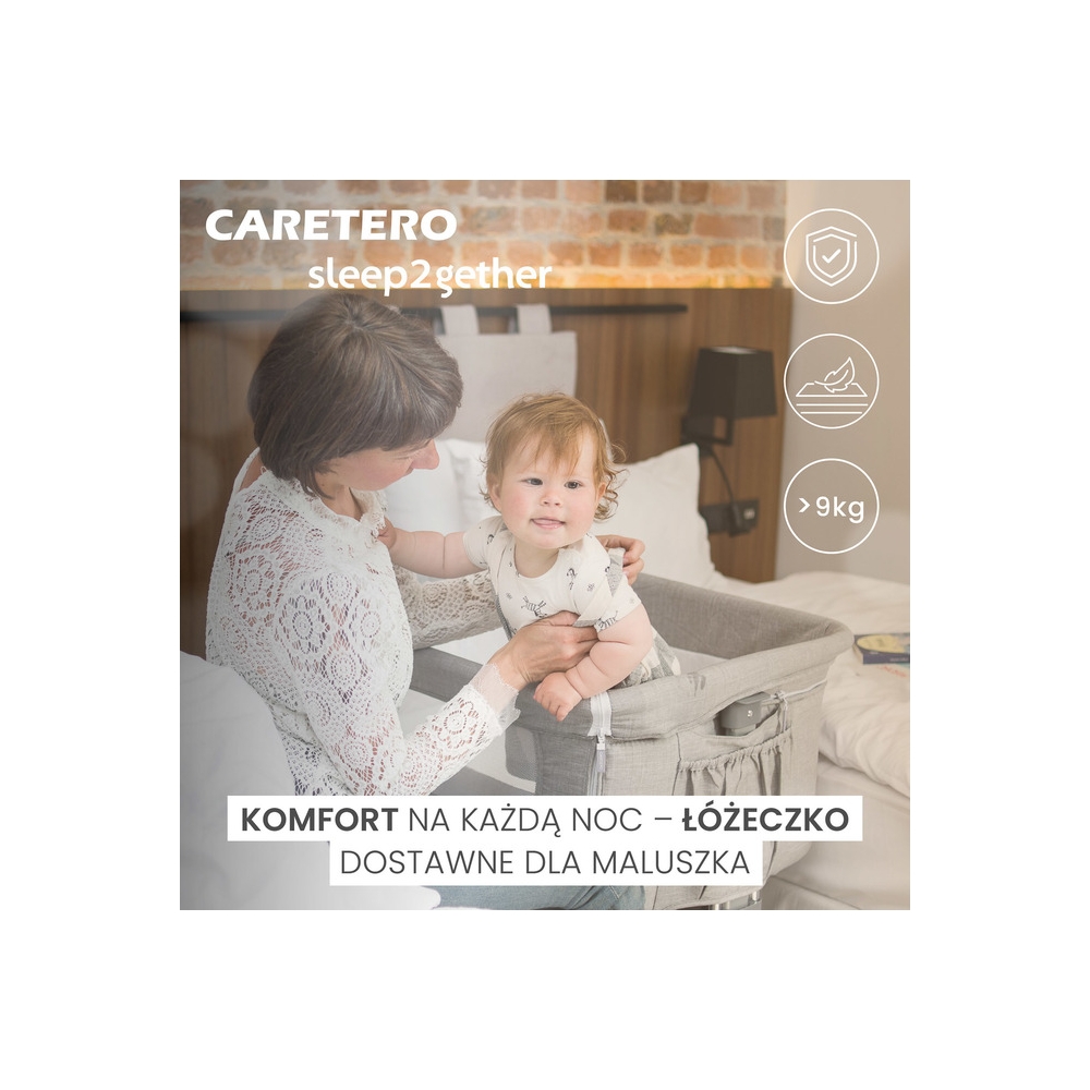 Kelioninė lovytė-lopšys Sleep2gether, Grey