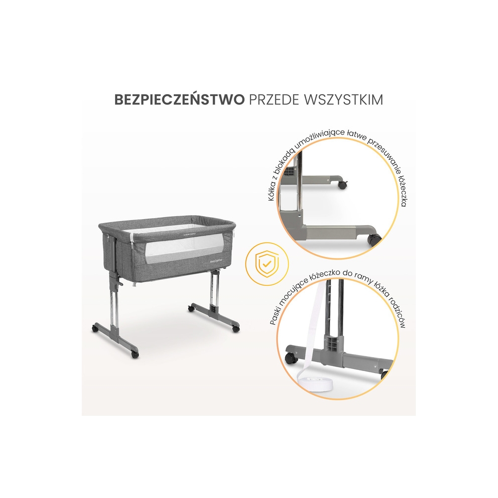 Kelioninė lovytė-lopšys Sleep2gether, Grey