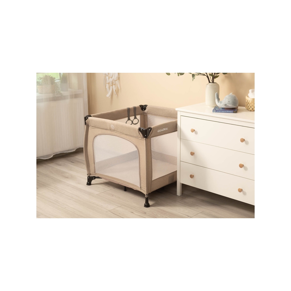 Maniežas - žaidimų aikštelė Caretero QUADRA, Brown-Miegui, Maniežai-e-vaikas