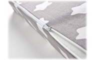 Pagalvės užvalkalas CLINK POCKET 38x30 GRAY STARS-Miegui, Patalynė vaikams ir kūdikiams, Patalynės užvalkalai-e-vaikas