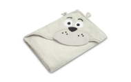 Rankšluostis Sensillo BathFriends 100x100, Pilkas meškiukas-Priežiūrai, Vonios tekstilė, Rankšluosčiai-e-vaikas