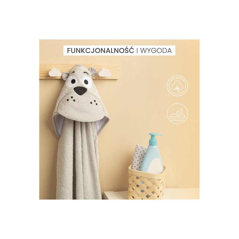 Rankšluostis Sensillo BathFriends 100x100, Rausvas zuikis-Priežiūrai, Vonios tekstilė, Rankšluosčiai-e-vaikas