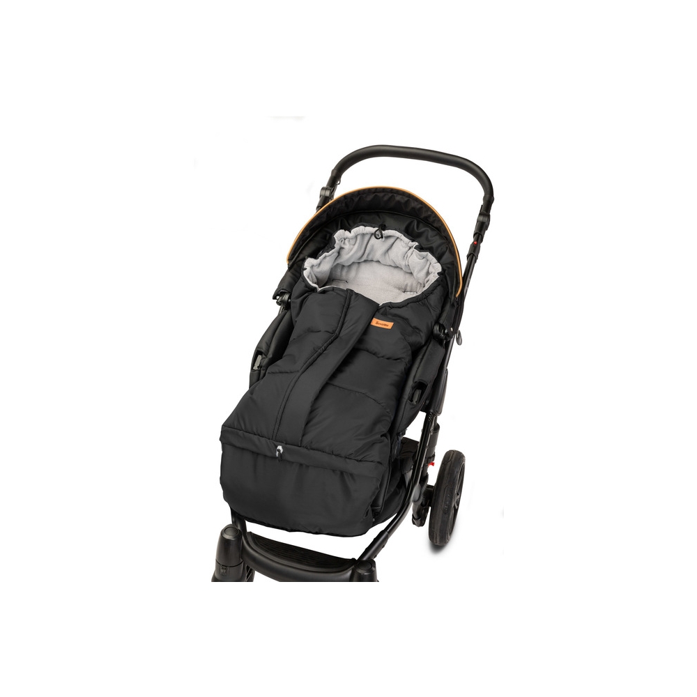 "COMBI 3in1" vilnonis miegmaišis - BLACK/GREY