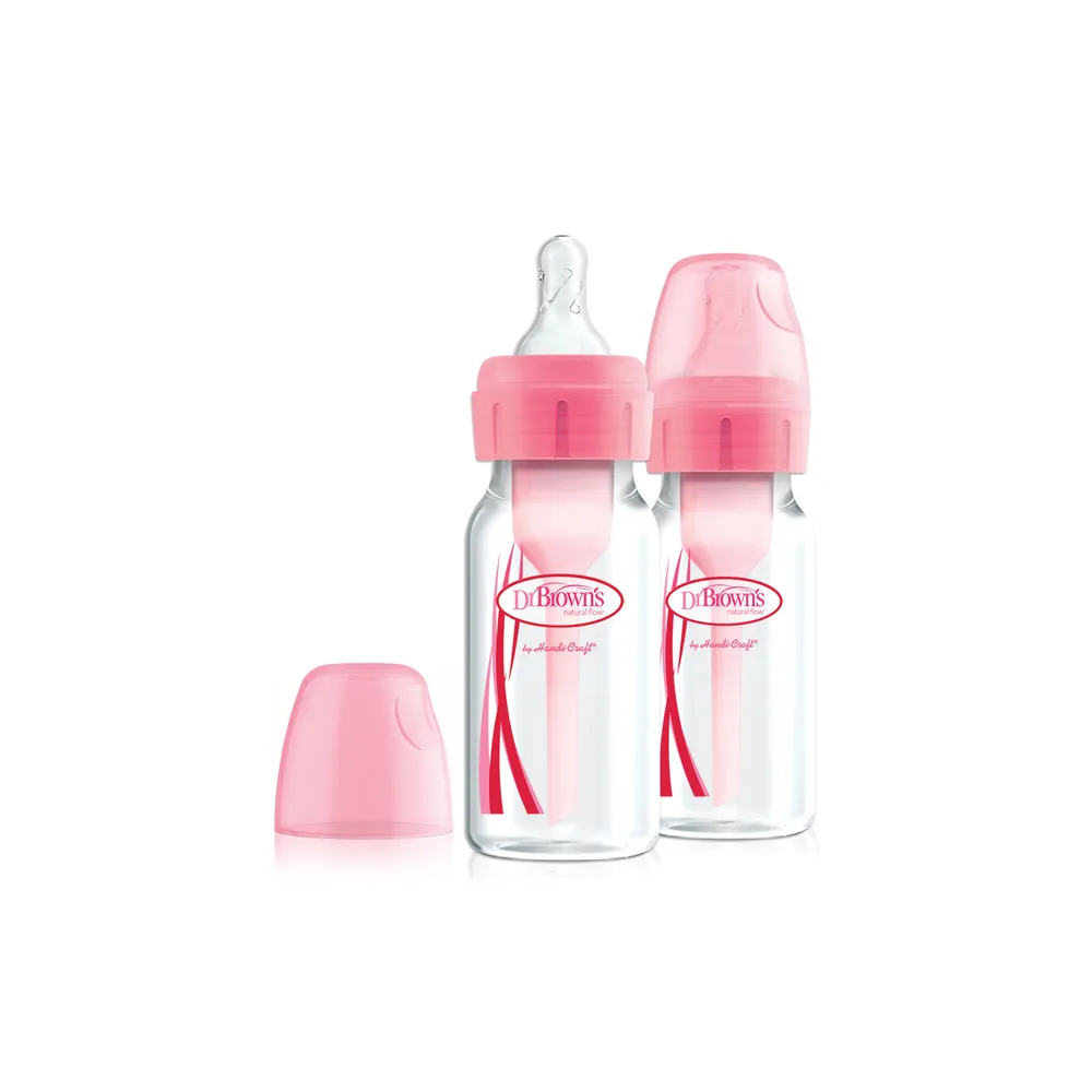 SB42305 BUTELIUKAS.STANDARTINIS 120ML PARINKTYS+ 2PAK ROŽINĖS SPALVOS-Maitinimui, Buteliukai ir žindukai-e-vaikas