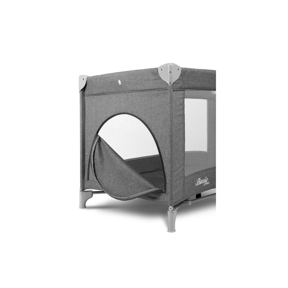 Kelioninė lovytė-maniežas Caretero BASIC PLUS, Graphite-Miegui, Maniežai-e-vaikas