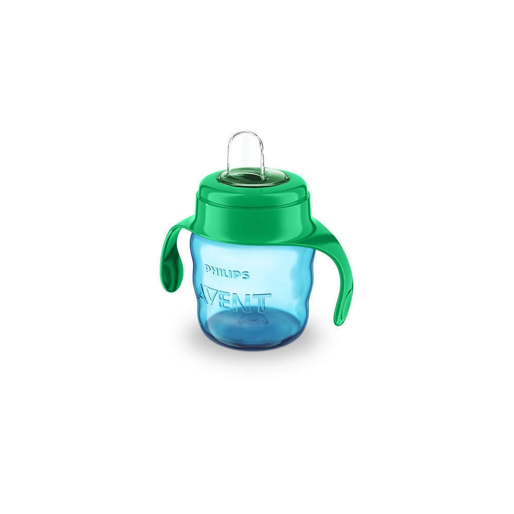 SCF551/05 PUODELIS SU ĄSELE 200 ML 6+ MĖLYNA-Maitinimui, Indai, įrankiai, gertuvės, Puodeliai, gertuvės-e-vaikas