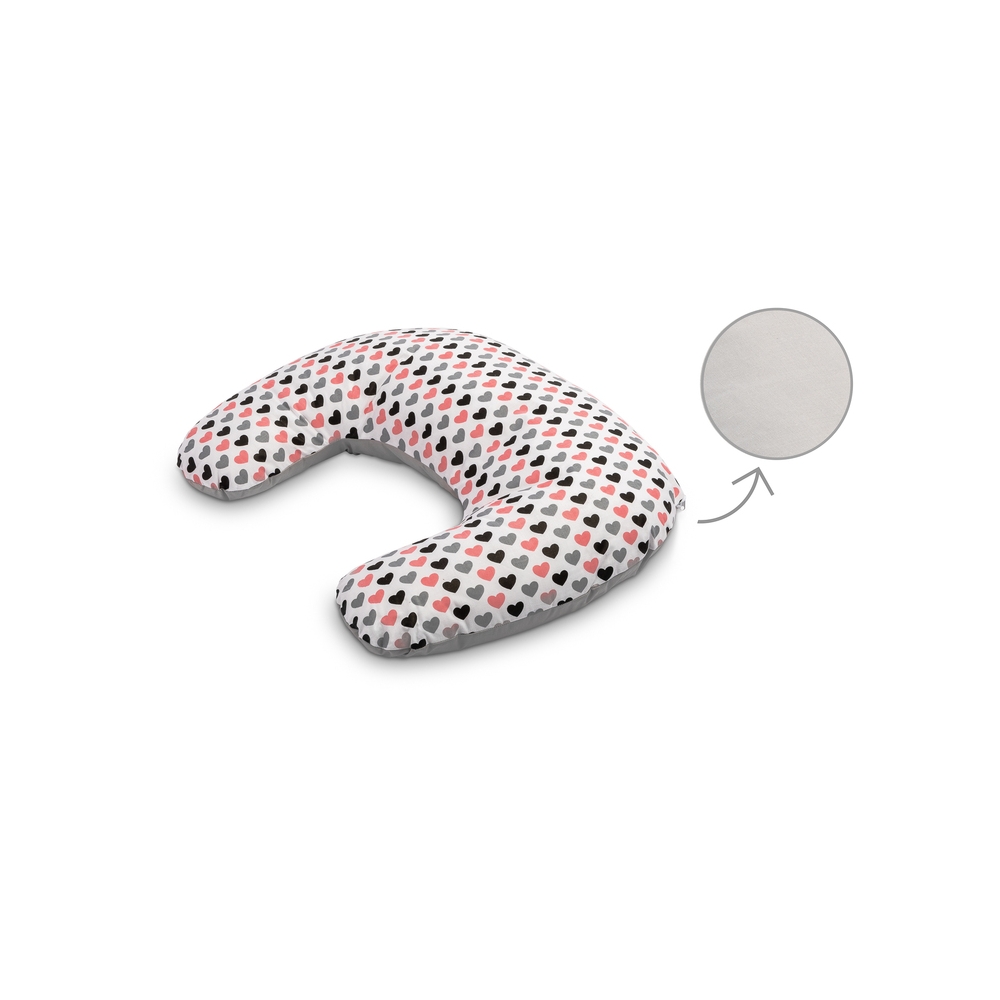 Maitinimo pagalvė Sensillo ŠIRDELĖS PILKOS SPALVOS