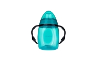 Neišsiliejanti gertuvė su dviem rankenėlėmis, 280 ml, A0366, TURQUOISE-Maitinimui, Indai, įrankiai, gertuvės, Puodeliai, gertuvė