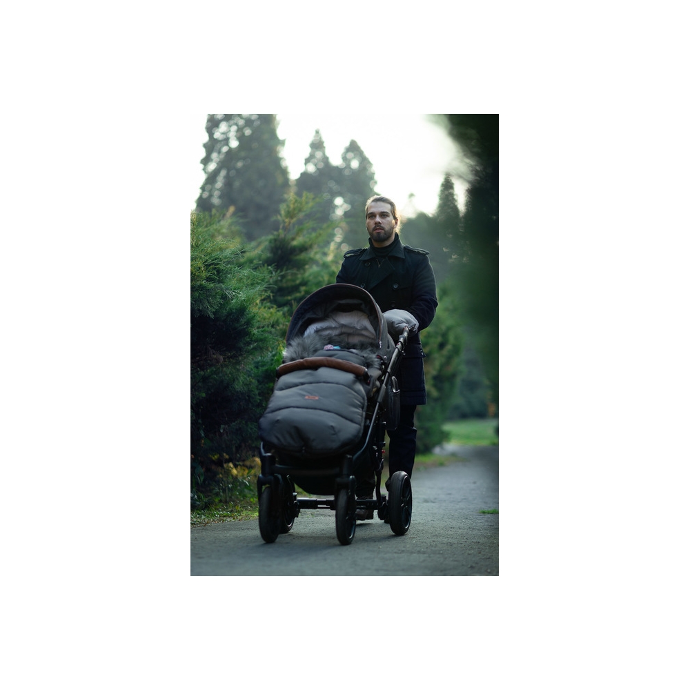Vaikiško vežimėlio pirštinės/mova rankoms Sensillo Minky, pilka