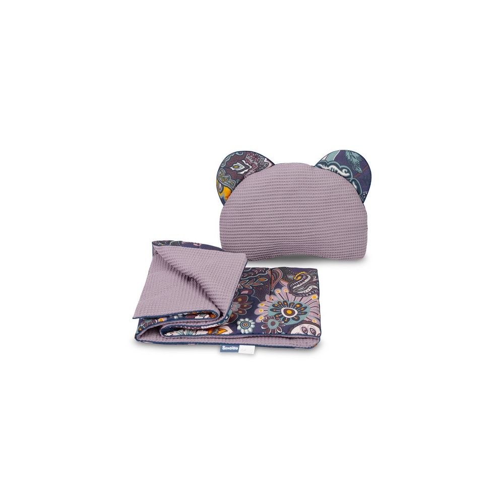 KOMPLET DO WÓZKA WAFEL BOHO BRUDNY RÓŻ
