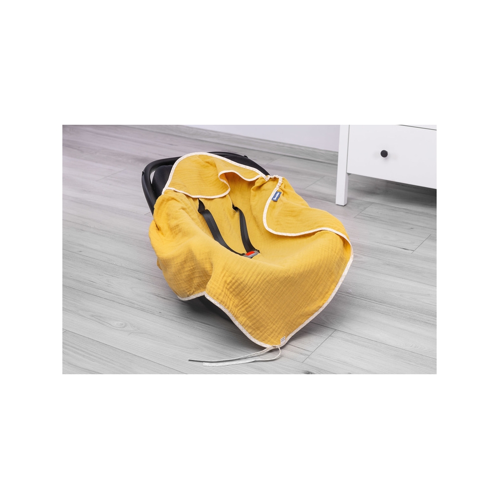 MUSTARD MUSLINE apvyniojimas automobilinei sėdynei 75x75