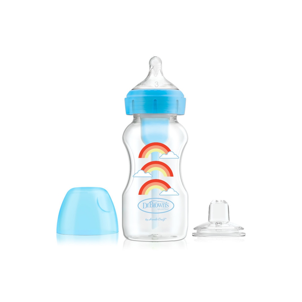 Rinkinys Nuo buteliuko iki puodelio WB91605 270ml, mėlynas-Maitinimui, Buteliukai ir žindukai-e-vaikas