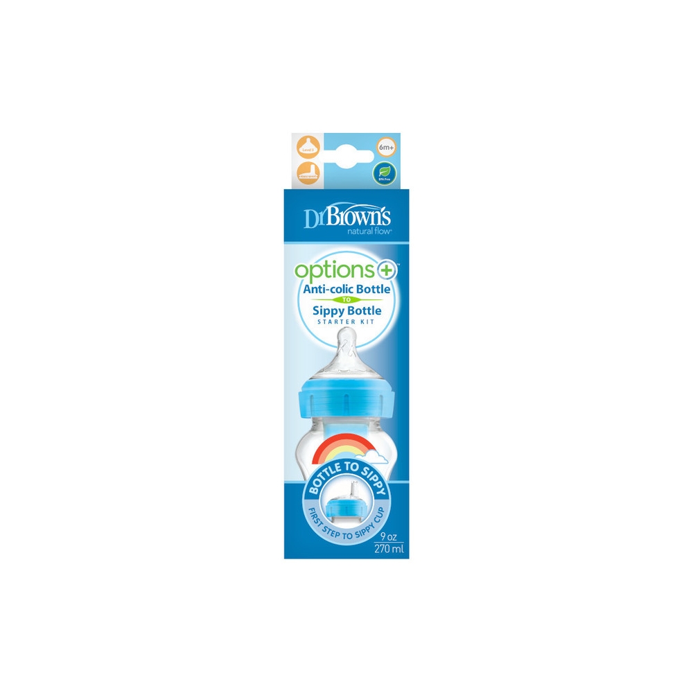 Rinkinys Nuo buteliuko iki puodelio WB91605 270ml, mėlynas-Maitinimui, Buteliukai ir žindukai-e-vaikas