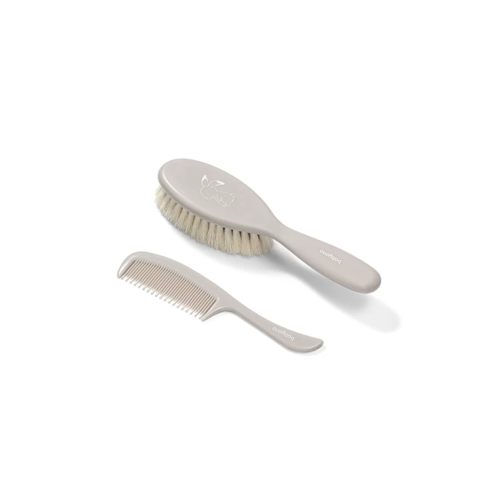 Natūralių šerelių plaukų šukavimo rinkinys BabyOno 568/03, smėlio sp.