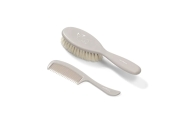 Natūralių šerelių plaukų šukavimo rinkinys BabyOno 568/03, smėlio sp.