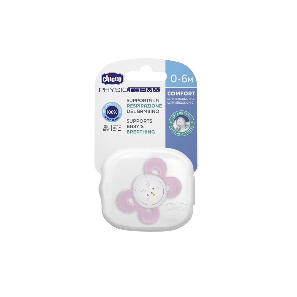 059010 SMOCZEK PHYSIO COMFORT SILIKONOWY 0-6M 1SZT RÓŻOWY