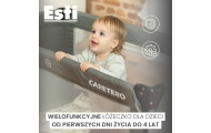 Kelioninė lovytė-maniežas Caretero ESTI su nuleidžiamu šonu, Graphite-Miegui, Maniežai-e-vaikas