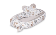 KOKON VELVET BIAŁY LEŚNA PRZYGODA 80x45 + PODUSZKA