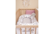 KOKON VELVET BIAŁY LEŚNA PRZYGODA 80x45 + PODUSZKA