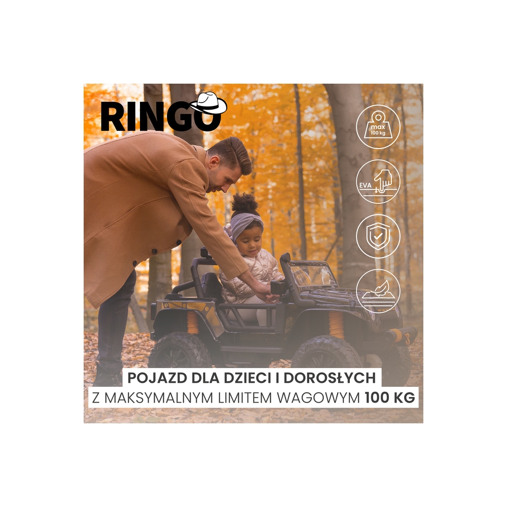 Elektromobilis Toyz Ringo, Black-Elektromobiliai vaikams, Visureigiai-e-vaikas