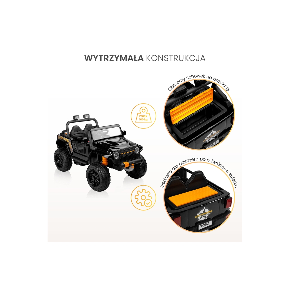Elektromobilis Toyz Ringo, Black-Elektromobiliai vaikams, Visureigiai-e-vaikas