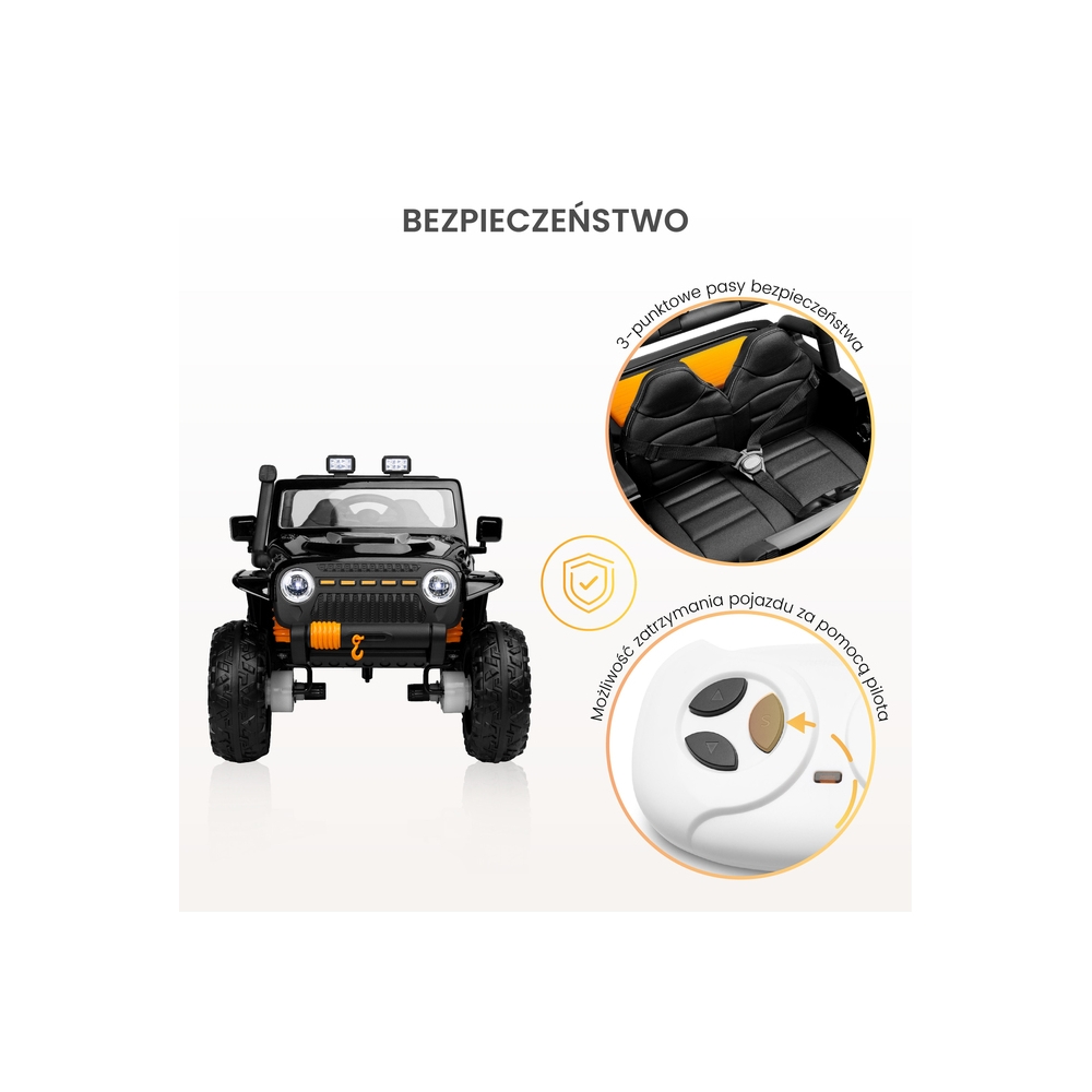 Elektromobilis Toyz Ringo, Black-Elektromobiliai vaikams, Visureigiai-e-vaikas