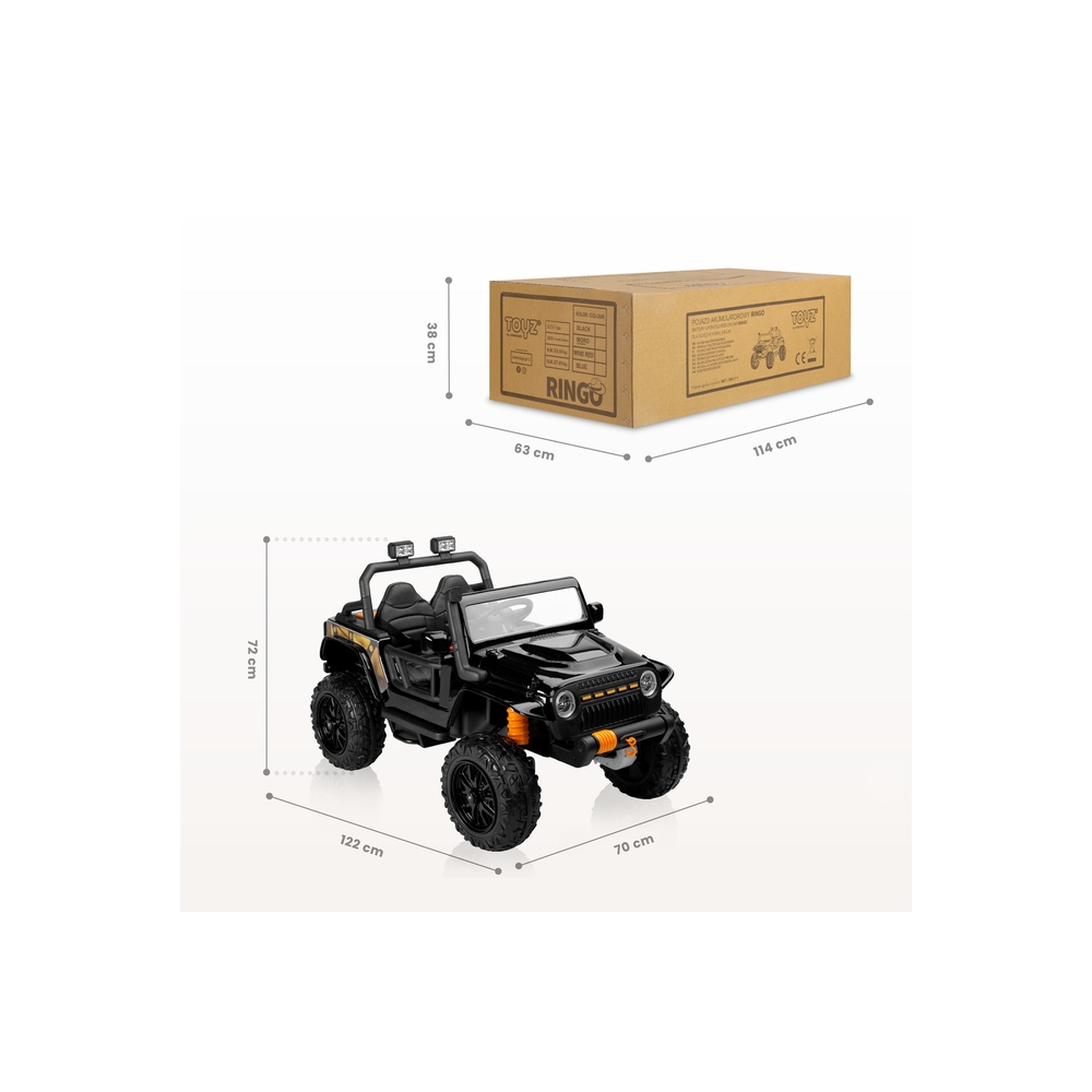 Elektromobilis Toyz Ringo, Black-Elektromobiliai vaikams, Visureigiai-e-vaikas
