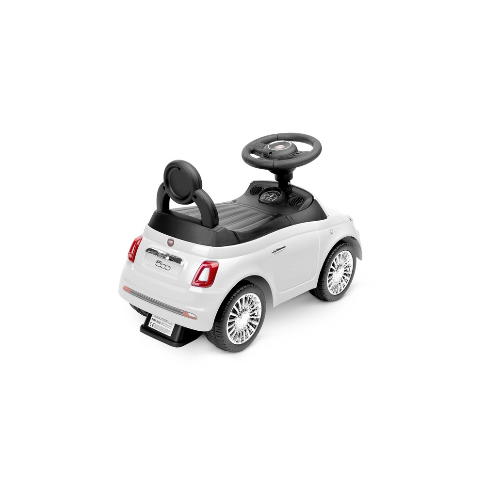 Paspiriama mašinėlė Toyz Fiat 500, White-Judėjimui, Paspiriamosios mašinėlės ir jų priedai, Paspiriamos mašinėlės-e-vaikas