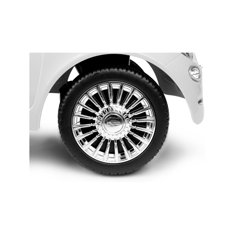 Paspiriama mašinėlė Toyz Fiat 500, White-Judėjimui, Paspiriamosios mašinėlės ir jų priedai, Paspiriamos mašinėlės-e-vaikas