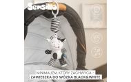 Vežimėlio žaislas Juodai baltas drambliukas