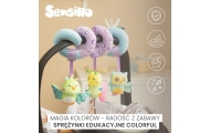 Spalvingas minkštas vežimėlio žaislas aštuonkojis OLORFUL