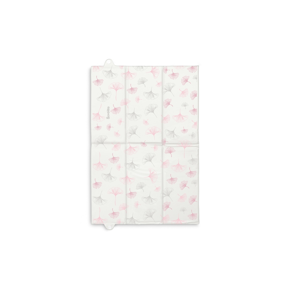 Kelioninis vystymo kilimėlis Sensillo 40×58cm, Botanical pink-Priežiūrai, Vystymo lentos, kilimėliai, Vystymo kilimėliai-e-vaika