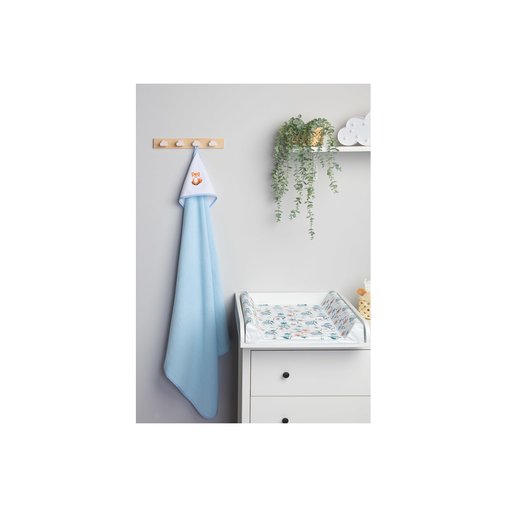 OKRYCIE KĄPIELOWE FROTTE 100X100 LISEK NIEBIESKI