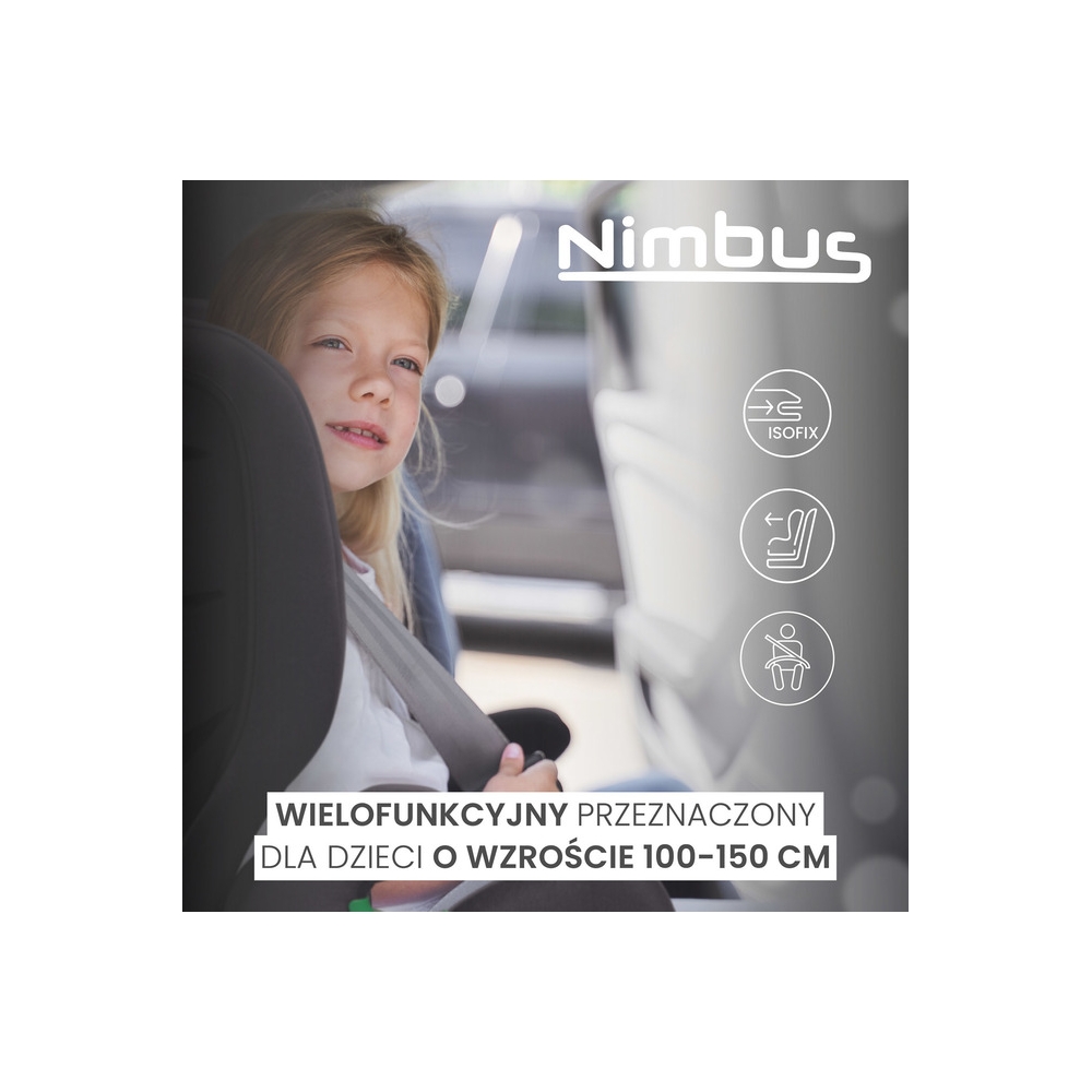 FOTELIK NIMBUS I-SIZE 4-12 NAVY (100-150cm)