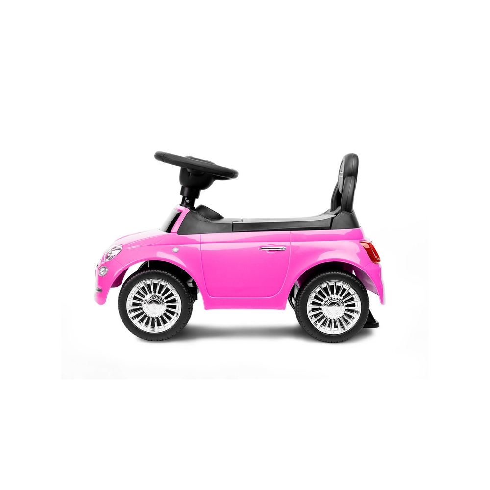 Paspiriama mašinėlė FIAT 500, rožinė-Judėjimui, Paspiriamosios mašinėlės ir jų priedai, Paspiriamos mašinėlės-e-vaikas