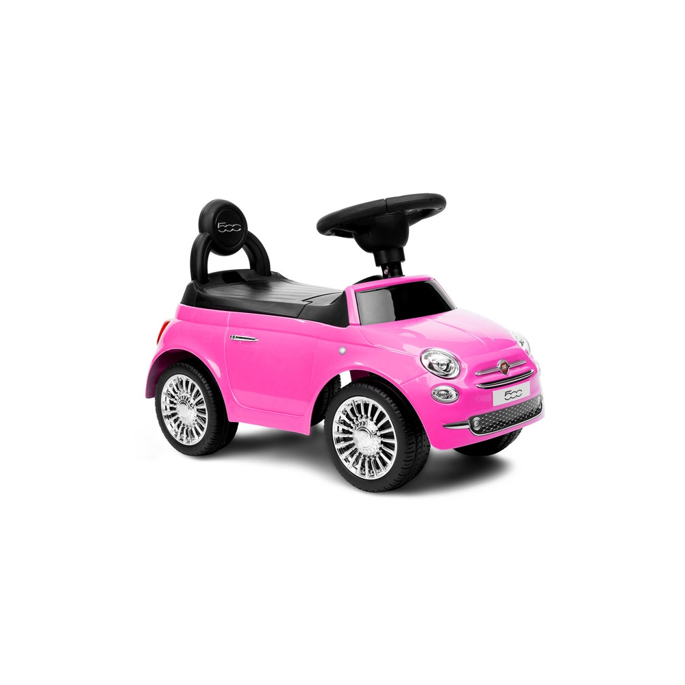 Paspiriama mašinėlė FIAT 500, rožinė-Judėjimui, Paspiriamosios mašinėlės ir jų priedai, Paspiriamos mašinėlės-e-vaikas